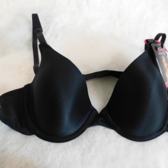 Maidenform One Fab Fit Underwire Tailored Demi T-Shirt Bra #07959 Black - Picture 7 of 8